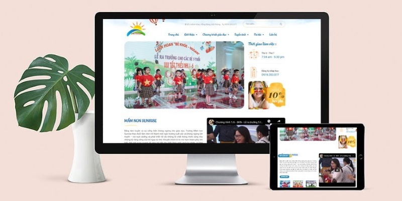Thiết kế web trường mầm non giá rẻ
