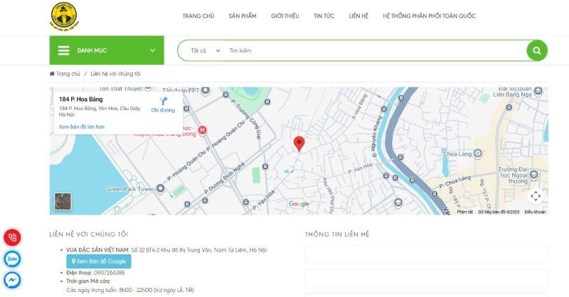 Thiết kế website bán đặc sản vùng miền
