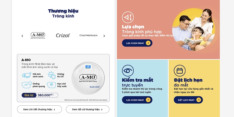 Thiết kế website bán mắt kính Thiết kế website bán mắt kính