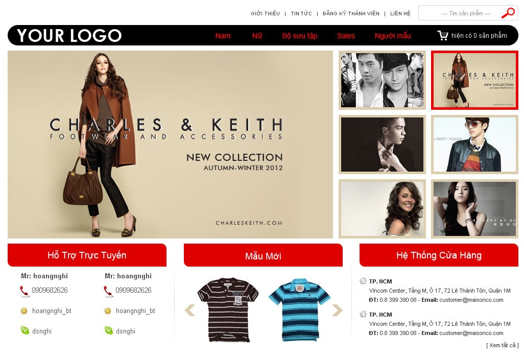 Thiết kế website bán quần áo online