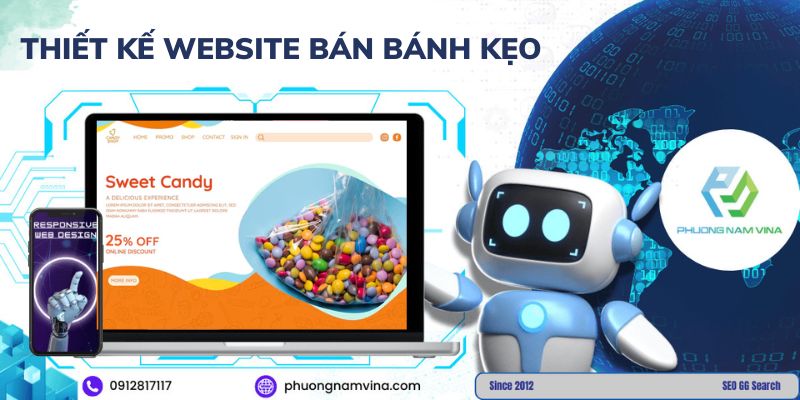 Thiết kế website bánh kẹo đẹp, chuyên nghiệp, giá rẻ