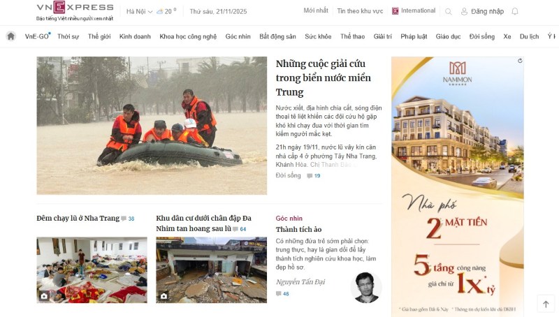 Thiết kế website báo điện tử đẹp