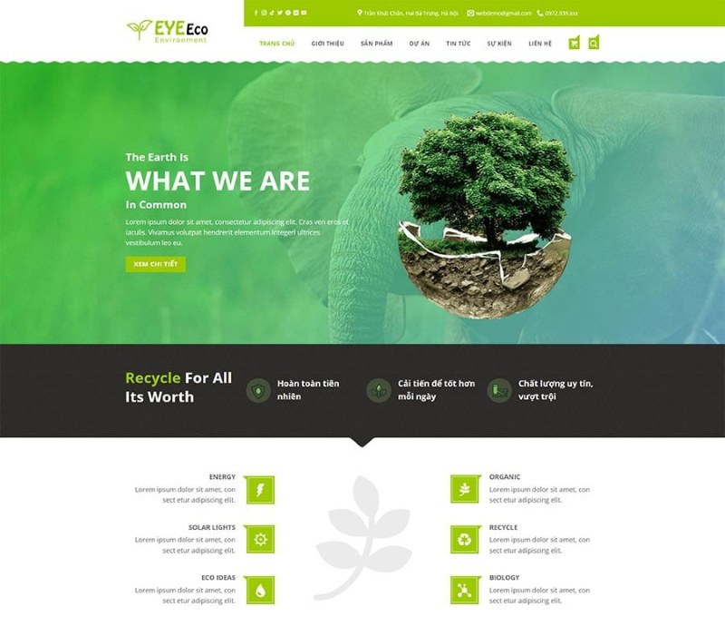 Thiết kế website bảo vệ môi trường