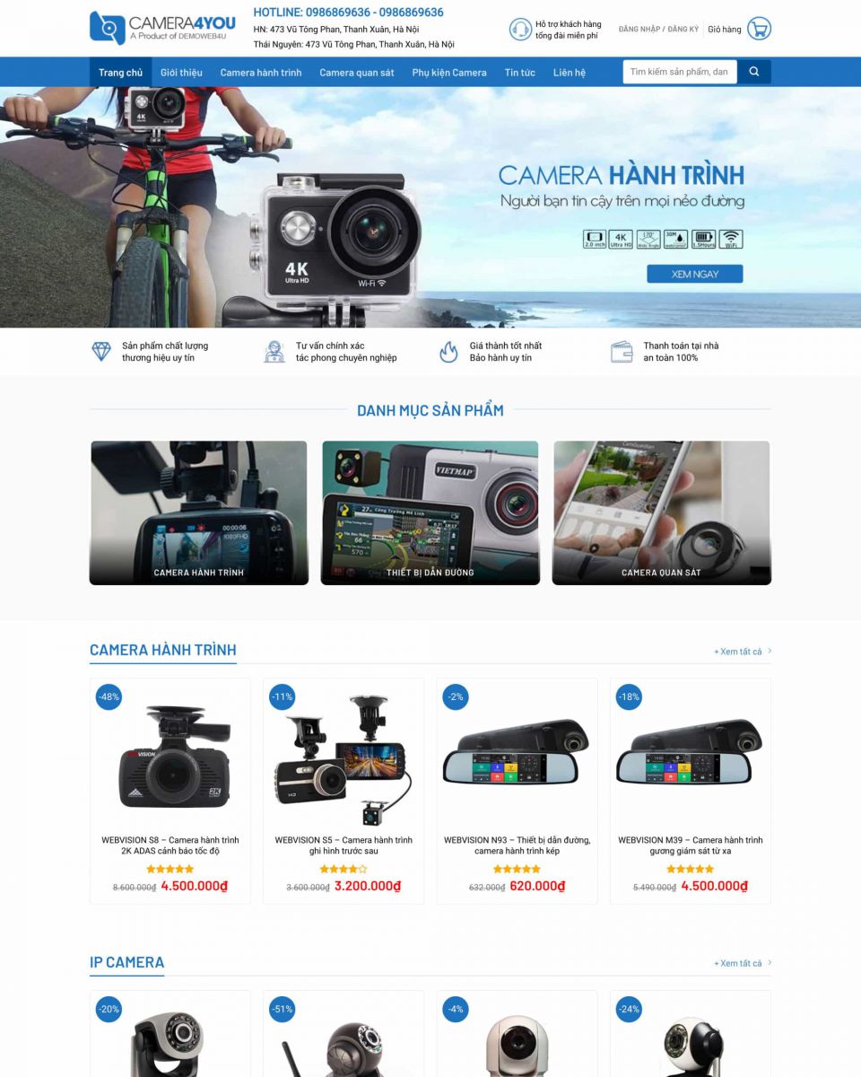 Thiết kế website camera