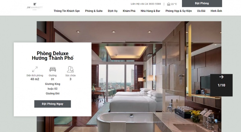 Thiết kế website cho khách sạn
