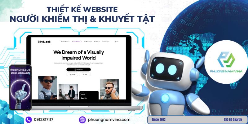 Thiết kế website cho người khiếm thị, khuyết tật chuyên nghiệp