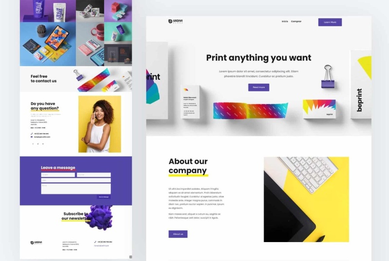 Thiết kế website công ty in ấn