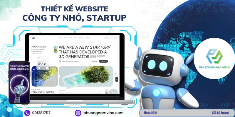 Thiết kế website công ty nhỏ, startup chất lượng, giá rẻ