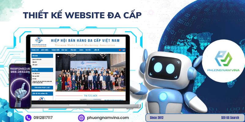 Thiết kế website đa cấp chuyên nghiệp, toàn diện, giá tốt