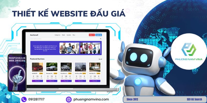 Thiết kế website đấu giá, đấu thầu chuyên nghiệp, bảo mật cao