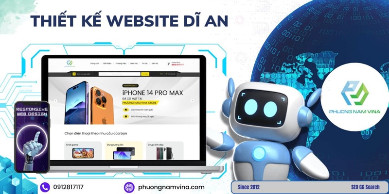 Thiết kế web Dĩ An chuyên nghiệp, giá rẻ, chuẩn SEO