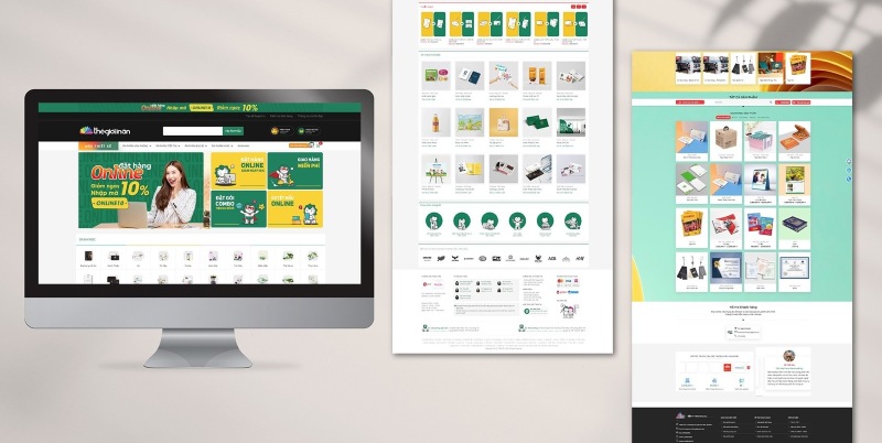 Thiết kế website dịch vụ in ấn