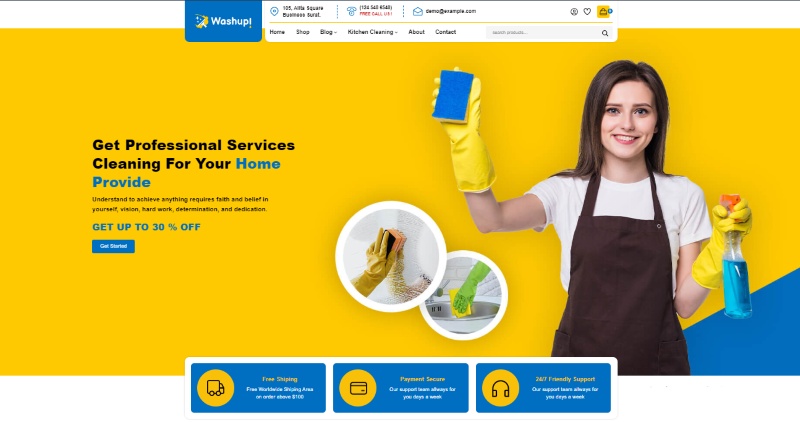 Thiết kế website dịch vụ vệ sinh