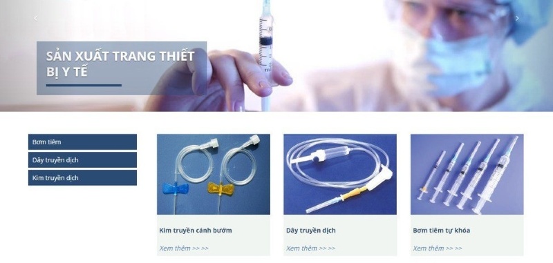 Thiết kế website dụng cụ y tế