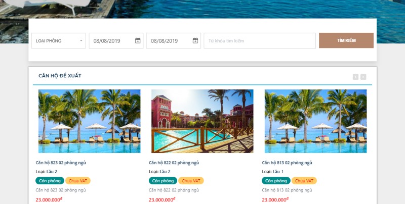 Thiết kế website hotel