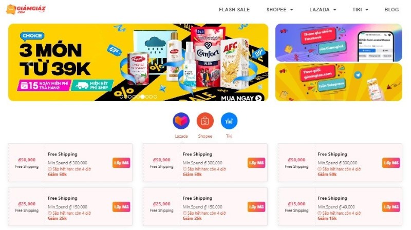 Thiết kế website mã giảm giá