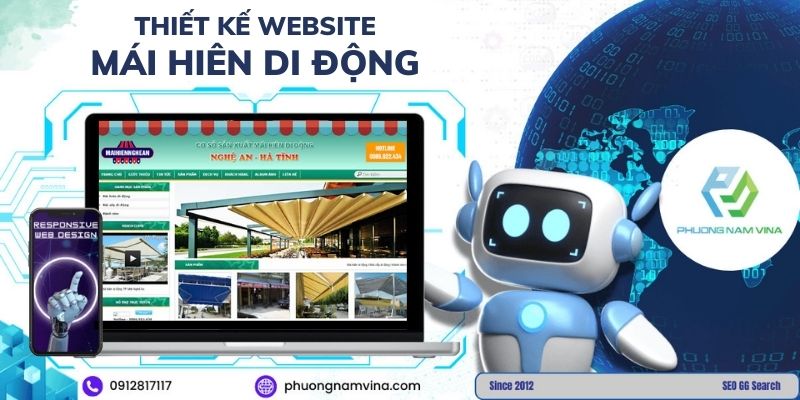 Thiết kế website mái hiên di động uy tín, chuyên nghiệp, giá rẻ