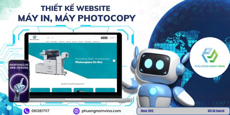 Thiết kế website máy in, máy photocopy