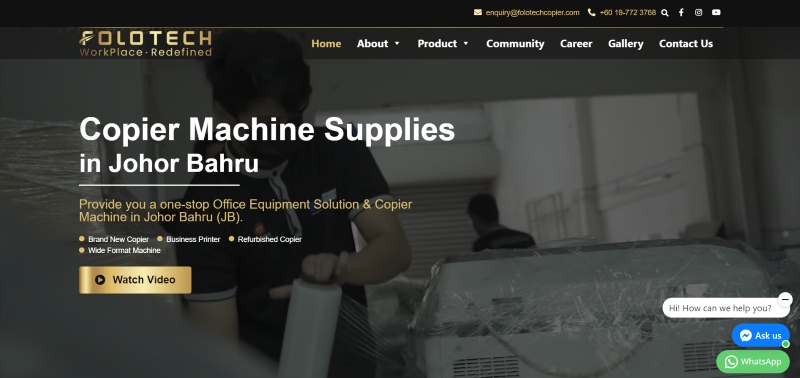 Thiết kế website máy in