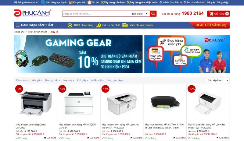 Thiết kế website máy photocopy