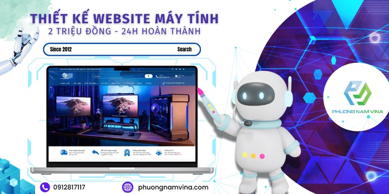 Thiết kế website máy tính chuyên nghiệp, hiện đại, chuẩn SEO