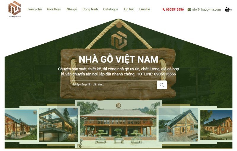 Thiết kế website nhà gỗ Thiết kế website nhà gỗ