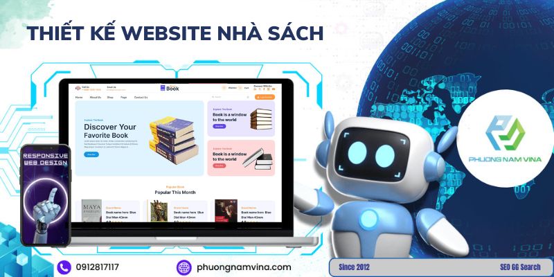 Thiết kế website nhà sách đẹp, chuyên nghiệp, giá rẻ Thiết kế website nhà sách đẹp, chuyên nghiệp, giá rẻ