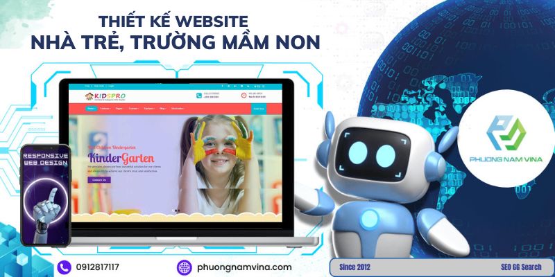 Thiết kế website nhà trẻ, trường mầm non uy tín, giá rẻ