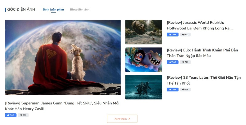 Thiết kế website rạp chiếu phim