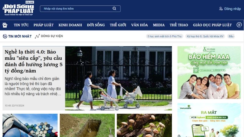 Thiết kế website tạp chí