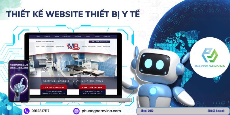 Thiết kế website thiết bị y tế uy tín, chuyên nghiệp, giá tốt