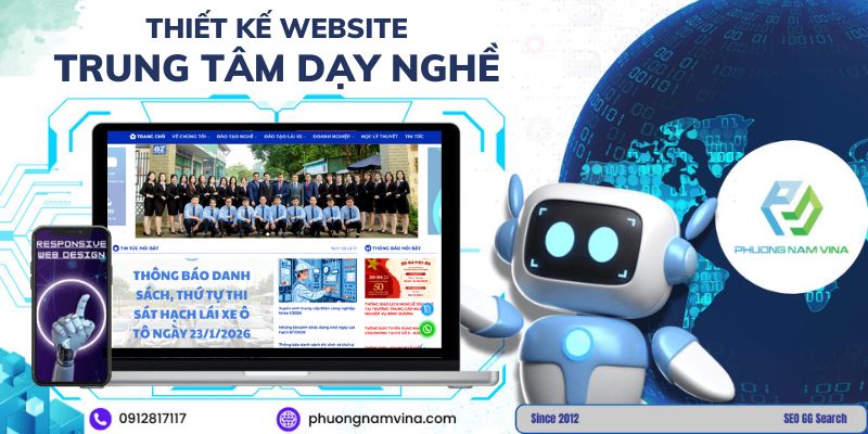Thiết kế website trung tâm dạy nghề