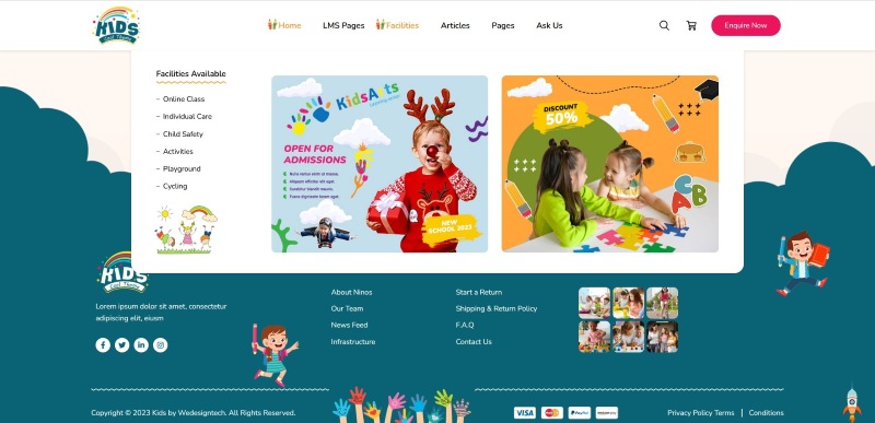 Thiết kế website trường mầm non