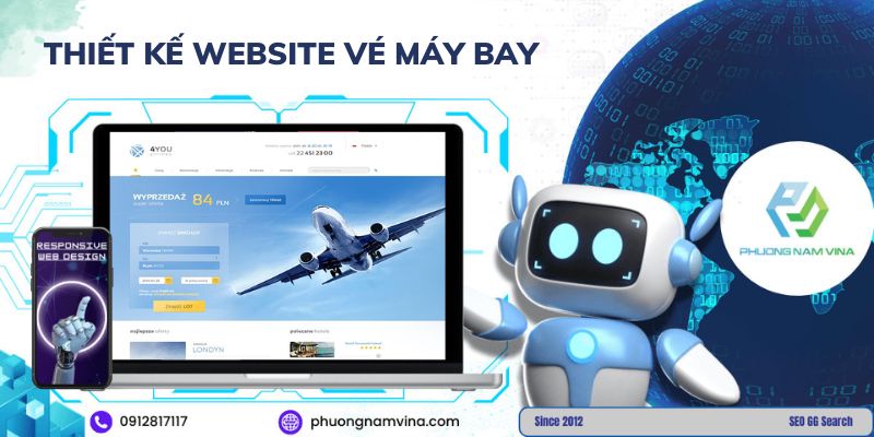 Thiết kế website vé máy bay uy tín, chuyên nghiệp, giá rẻ Thiết kế website vé máy bay uy tín, chuyên nghiệp, giá rẻ