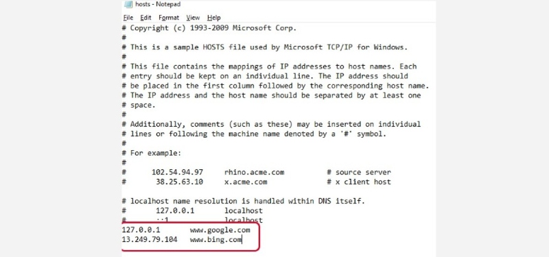 Tìm file host Tìm file host