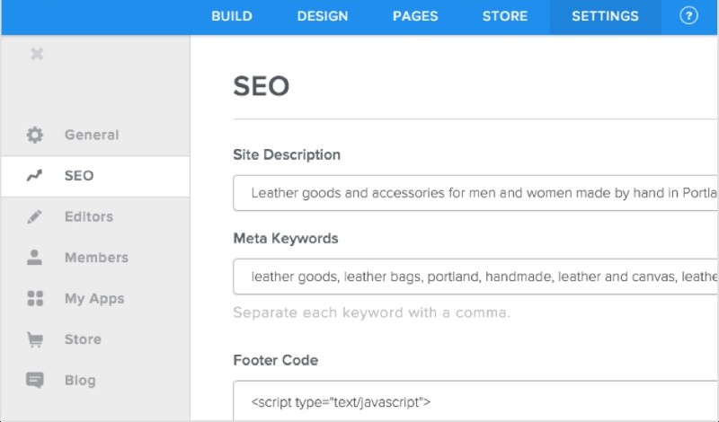Tối ưu Weebly Website
