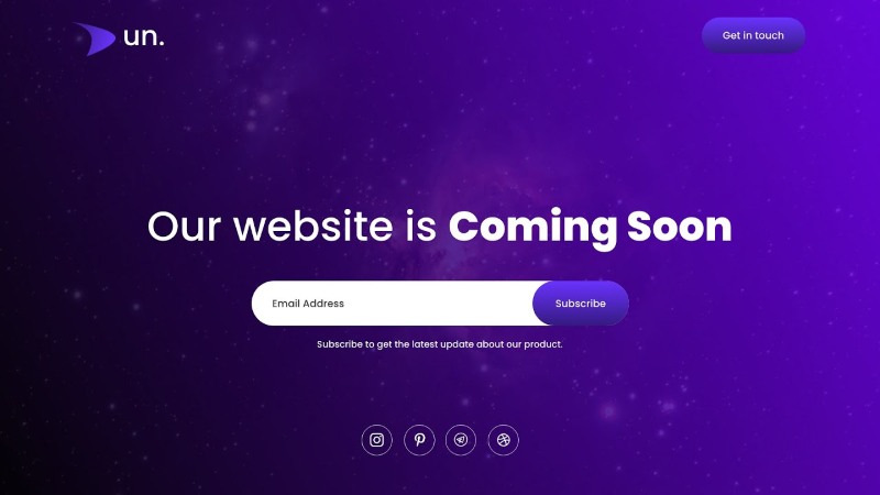 Trang coming soon đẹp