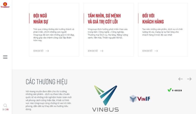 Trang giới thiệu ấn tượng Trang giới thiệu ấn tượng