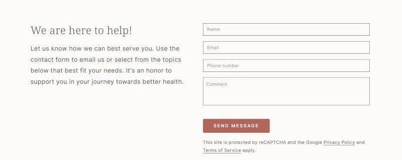 Trang liên hệ trên web