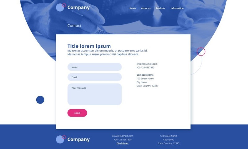 Trang liên hệ web