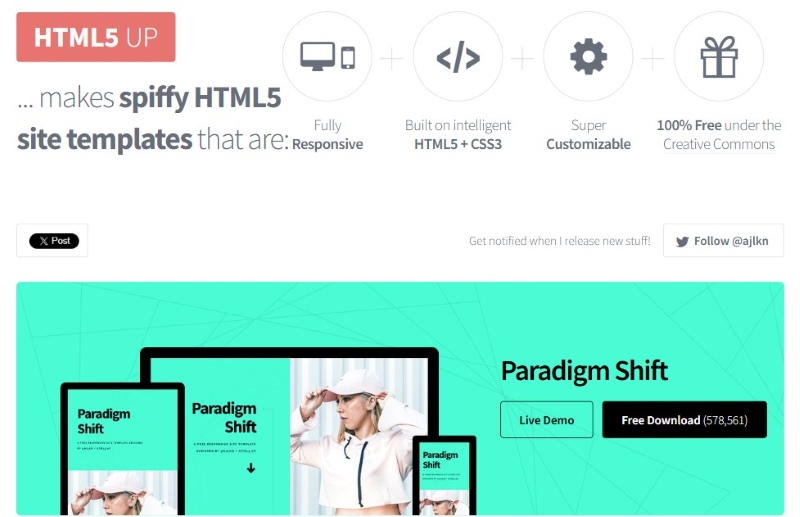 Trang web tải template website miễn phí