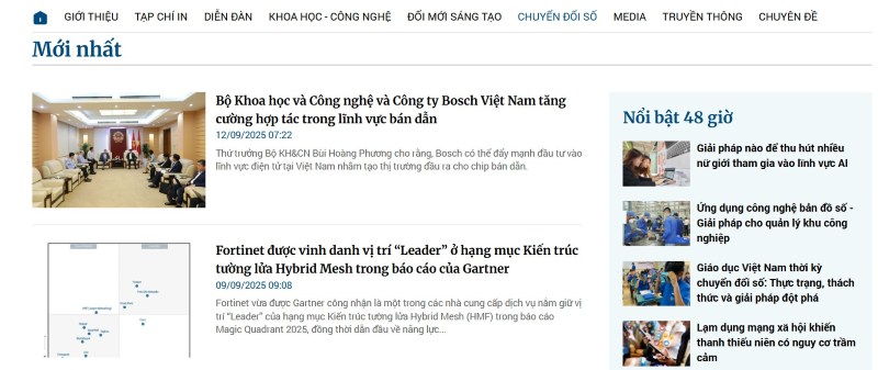 Trang web về công nghệ