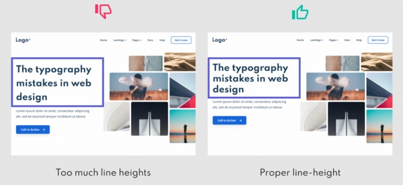 Typography website design