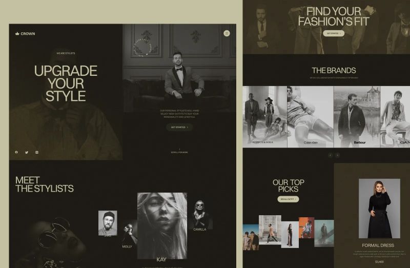 Vintage website design