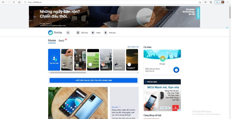 Web công nghệ nổi tiếng