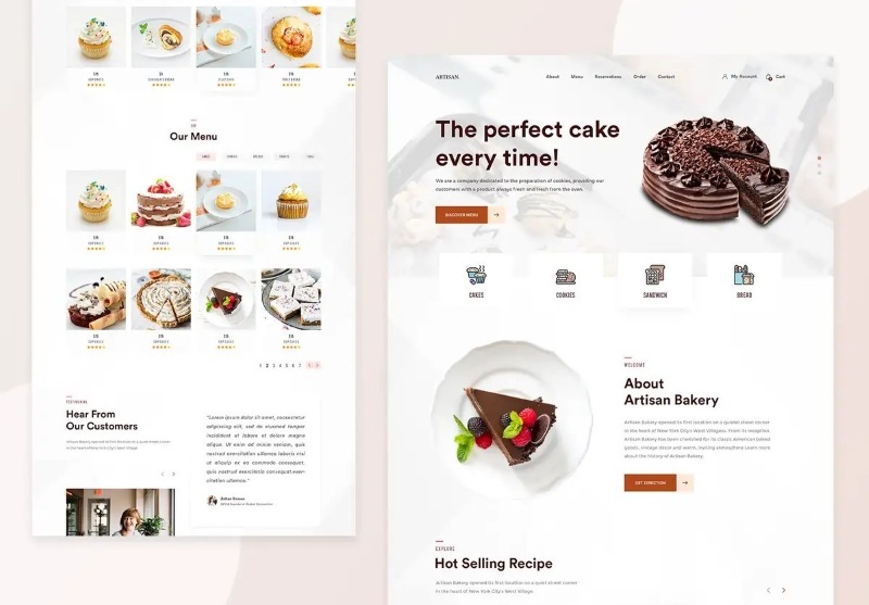 Website tiệm bánh Website tiệm bánh