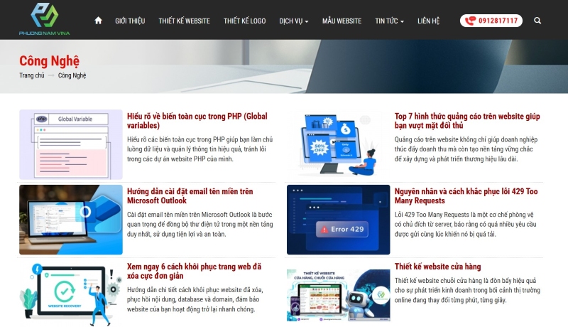 Website công nghệ