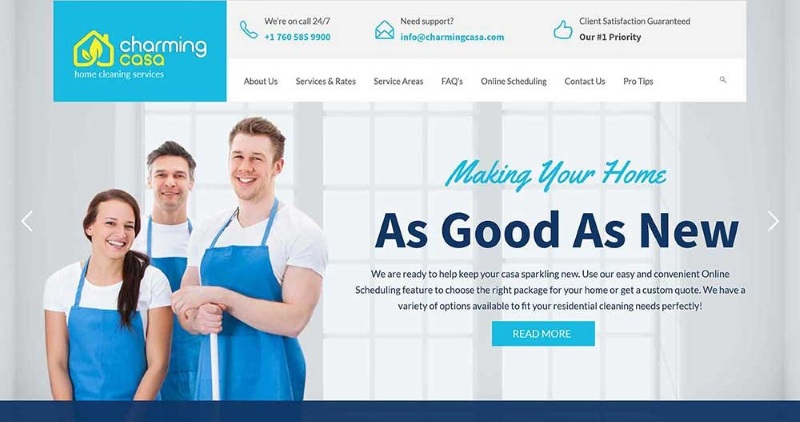 Website dịch vụ vệ sinh đẹp