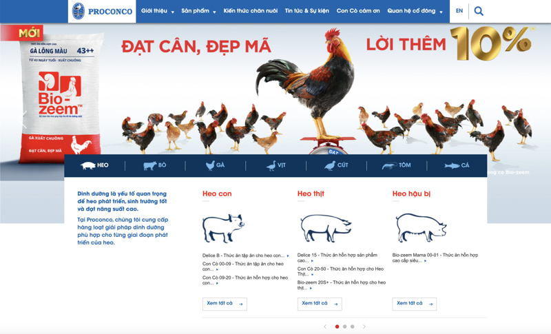 Website thức ăn chăn nuôi