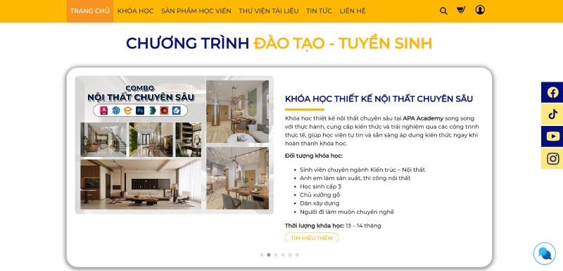 Website trung tâm dạy nghề Website trung tâm dạy nghề
